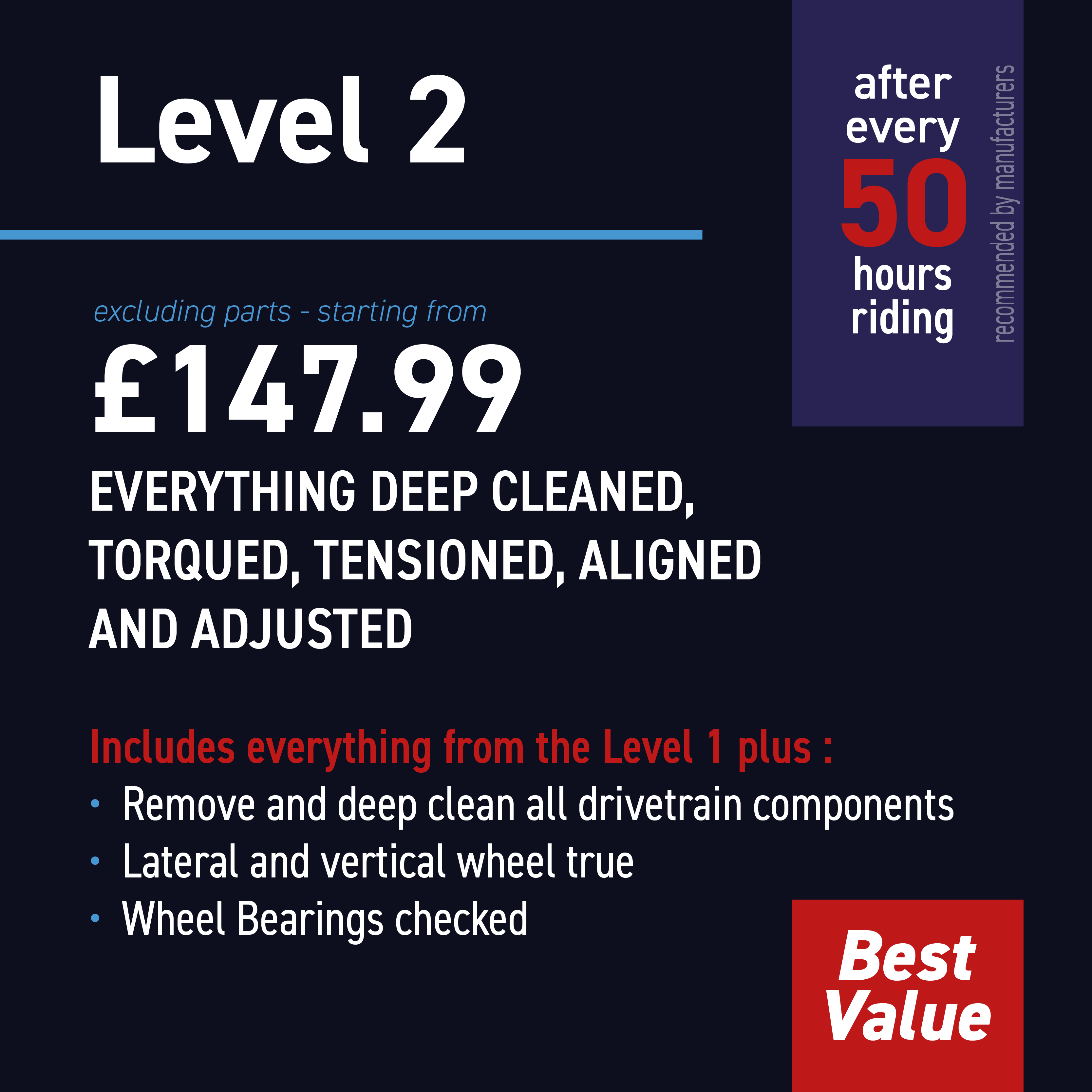 Level 2 Service - from £147.99